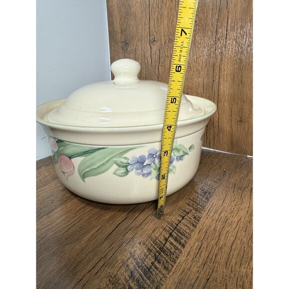 Pfaltzgraff Garden Party 9" Covered Floral Casserole Baking Serving Dish 2 Qt - Picture 2 of 5